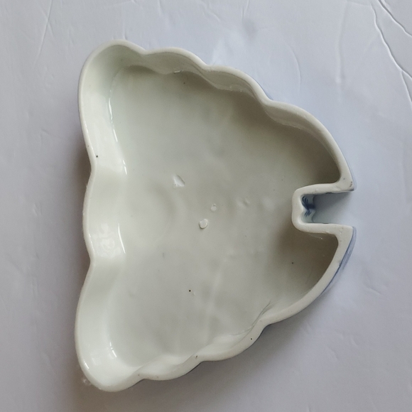 Chinese Blue White Porcelain Butterfly Moth Box Sweet Meat Tray Set - Picture 5 of 9